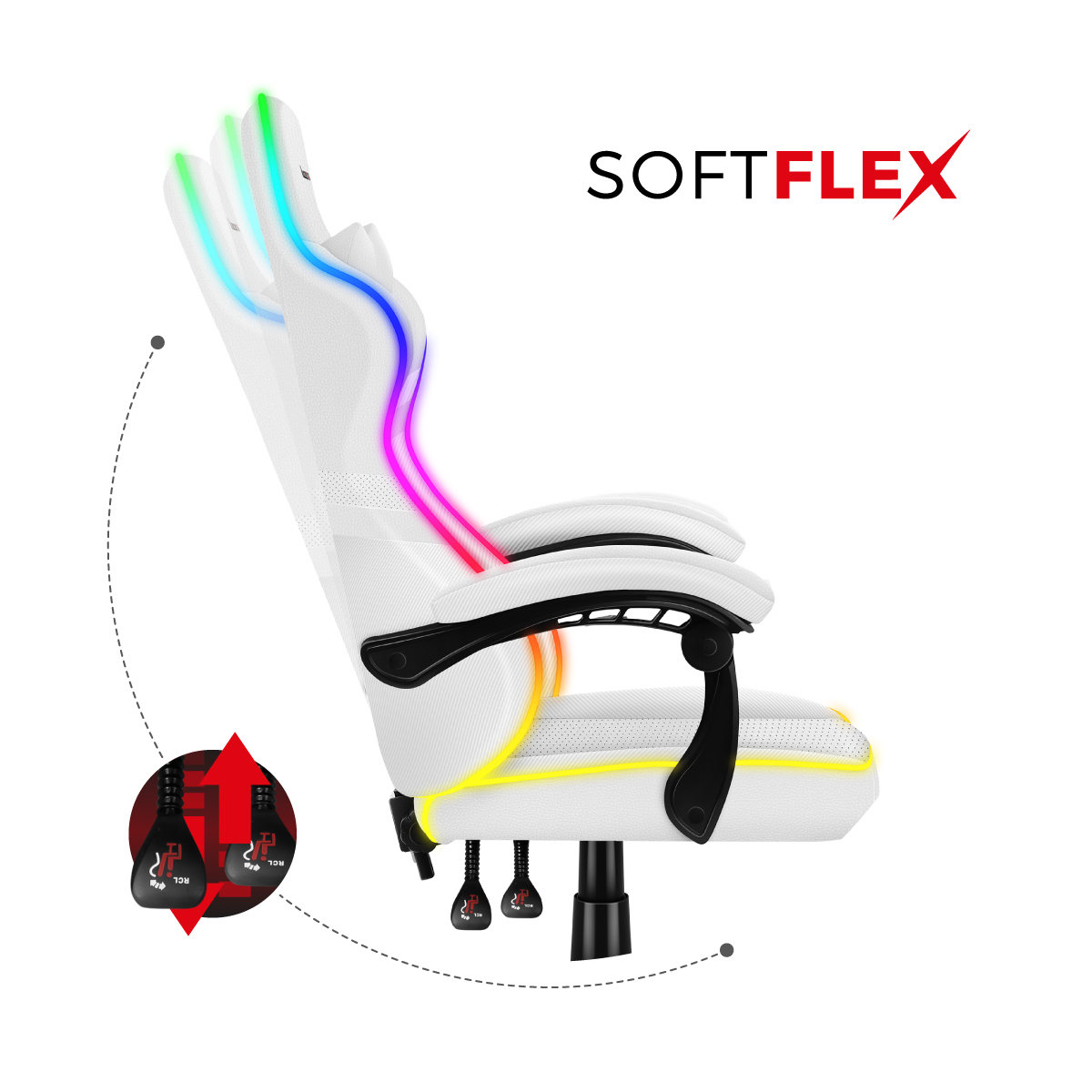 HUZARO FORCE 4.4 RGB White Gaming Chair